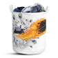 Hockey Fire Flying Laundry Basket For Bathroom Bedroom Storage