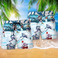 Hockey Lover Snow Mountain Hawaiian Print Beach Shorts For Outdoor Activities And Vacation Styling