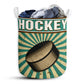 Hockey Retro Sunburst Green Laundry Basket For Bathroom Bedroom Storage