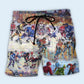 Hockey Sport Colorful Beach Shorts Print Detail For Beach Activities And Vacation Wear