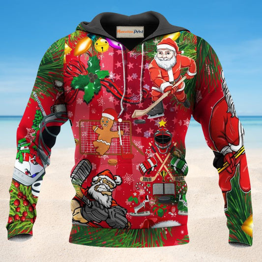 Hockey Christmas Game Time Hoodie For Holiday Gatherings Winter Travel And Seasonal Gifting