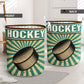 Hockey Retro Sunburst Green Laundry Basket For Room Home Organizer
