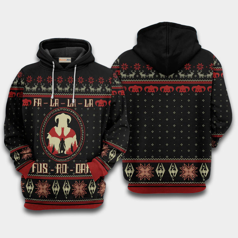 Holiday Shout Phrase Hoodie For Festive Celebrations Seasonal Trips And Relaxed Winter Wear