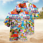 Summer Holiday Vacation Beach Hawaiian Shirt For Winter Celebrations, Beach Travel, And Relaxed Holiday Wear