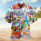 Summer Holiday Vacation Beach Hawaiian Shirt For Winter Celebrations, Beach Travel, And Relaxed Holiday Wear