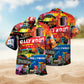 Hollywood Creative Pattern Hawaiian Shirt For Coastal Travel, Casual Events, And Comfortable Summer Wear