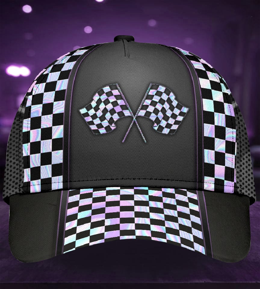 Hologram Pattern Racing Futuristic Classic Cap For Holiday Trips Daily Outfits And Thoughtful Gifting