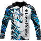 Blue Horse Camo Pattern Hoodie For Western Casual Wear Travel And Thoughtful Gifting
