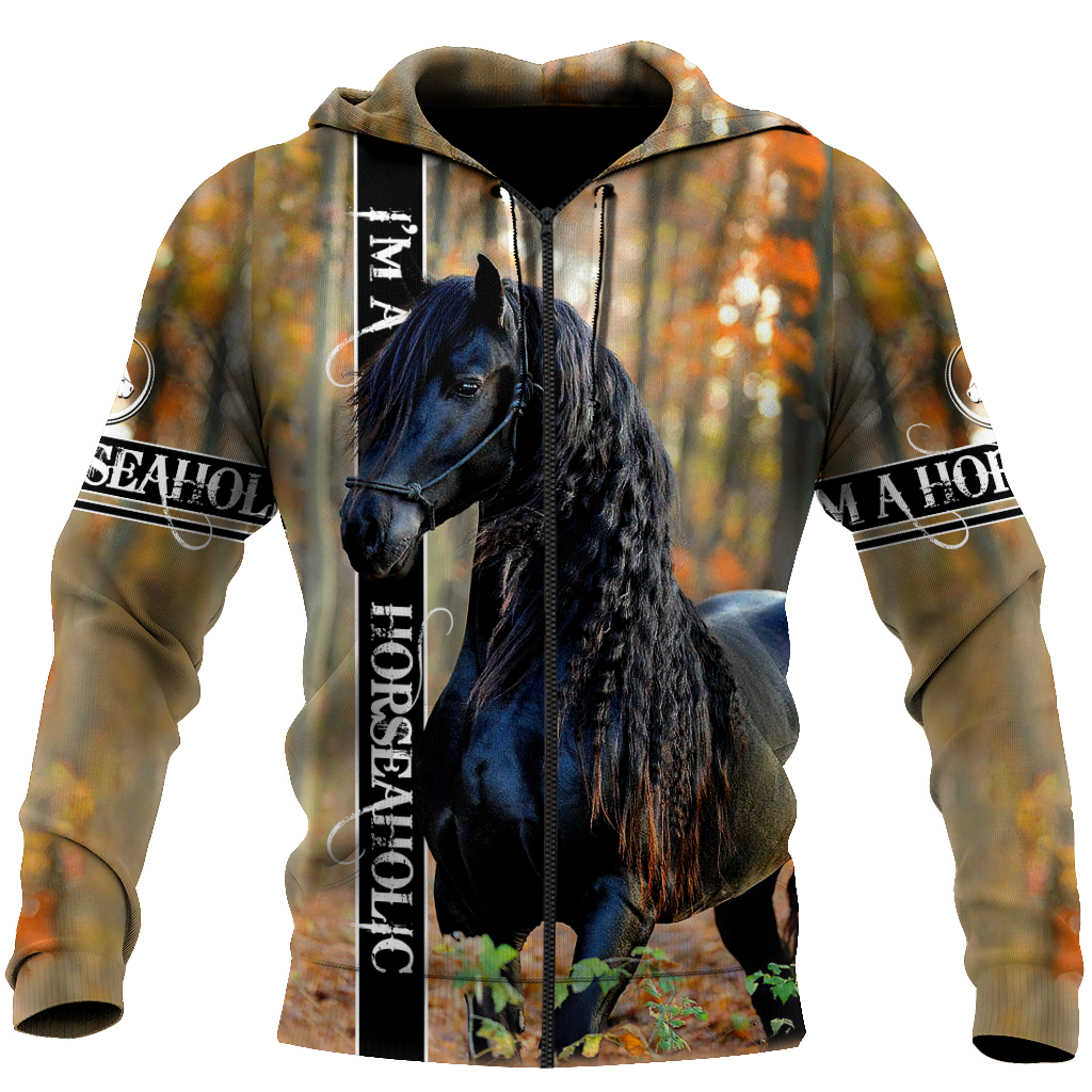 Friesian Horse Hoodie For Country Outings Travel Days And Relaxed Streetwear