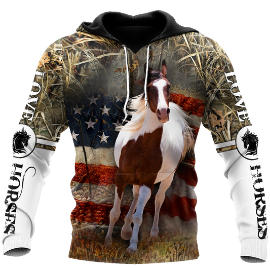 Love Horse Hoodie For Country Streetwear Outdoor Trips And Everyday Comfort