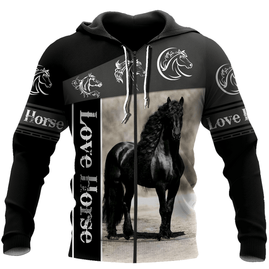 Statement Love Horse Hoodie For Horse Lovers Weekend Adventures And Relaxed Daily Style