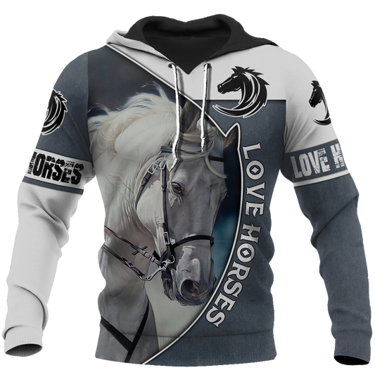 Love Horse Hoodie For Horse Inspired Streetwear Holidays And Comfortable Outfits