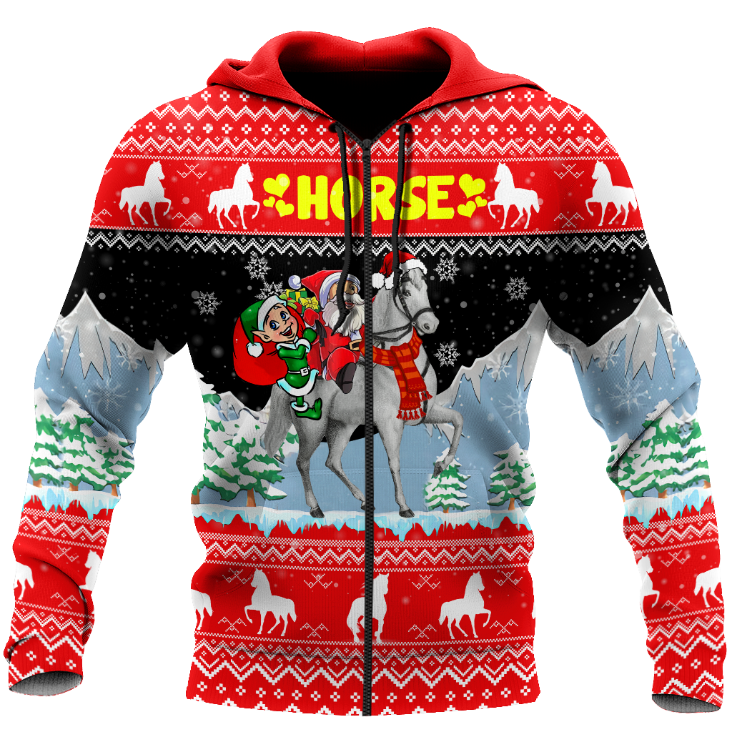 Christmas Horse Hoodie For Seasonal Parties Casual Wear And Thoughtful Holiday Gifts