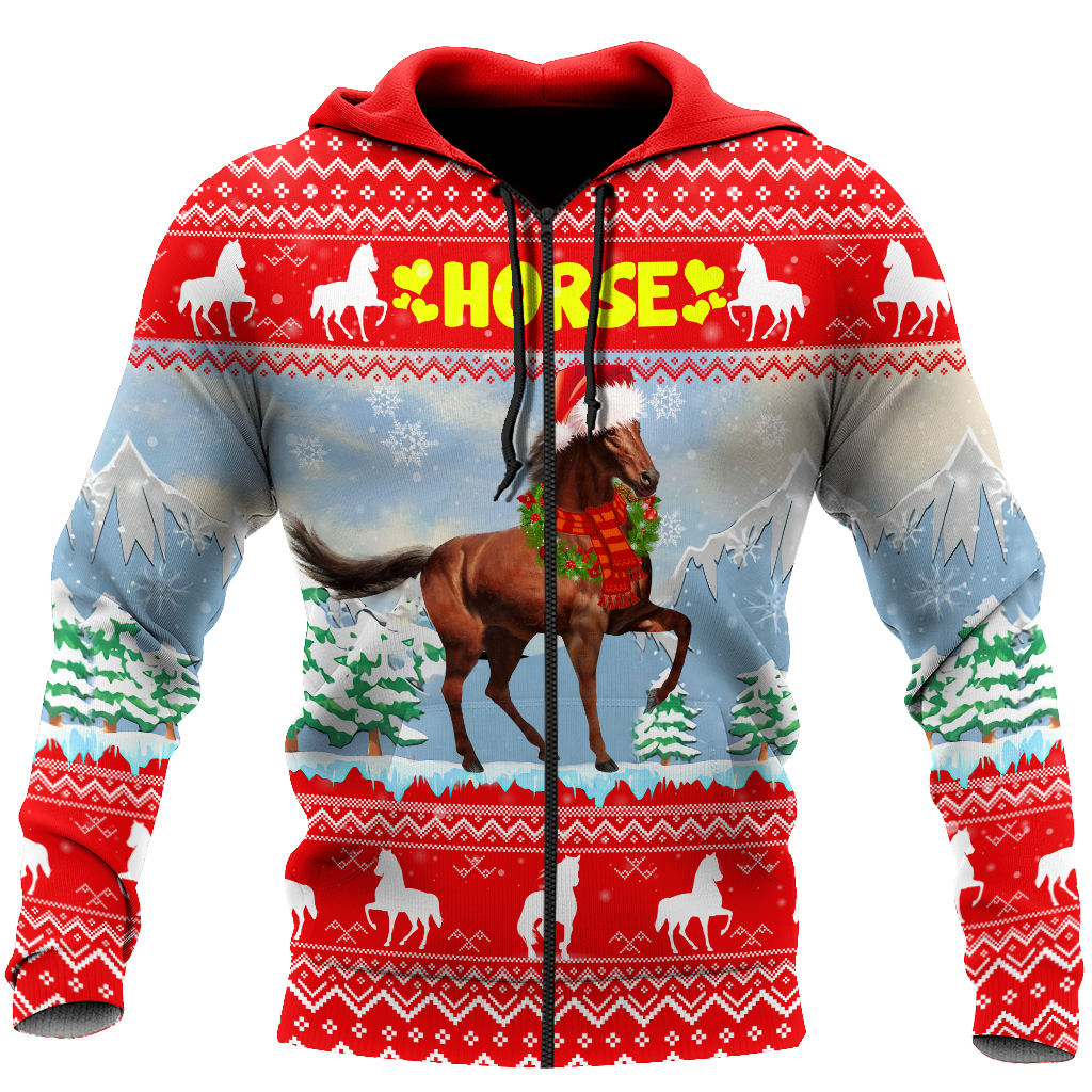 Horse Christmas Hoodie For Holiday Parties Weekend Outings And Cheerful Gift Giving