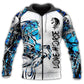 Blue White Horse Love Life Hoodie For Equestrian Enthusiasts Casual Wear And Weekend Travel