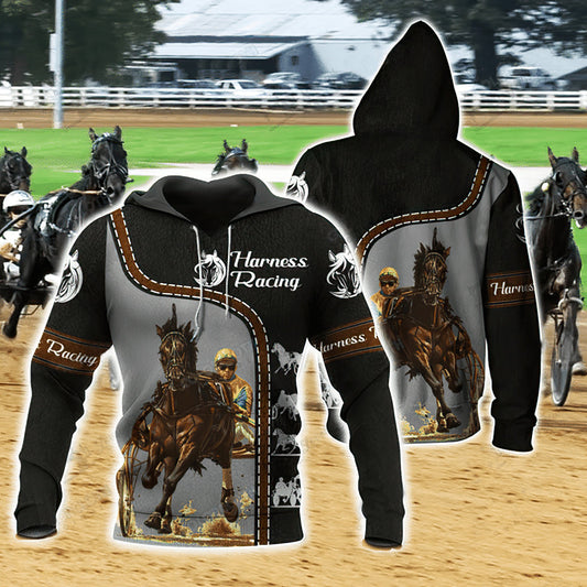 Harness Racing Sport Hoodie For Casual Streetwear Travel And Everyday Comfort