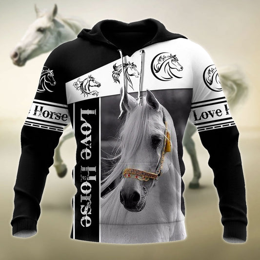 Horse Hoodie For Rustic Casual Looks Outdoor Events And Comfortable Layering