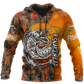 Orange Snakehead Fishing Camo Hoodie For Angling Enthusiasts Travel Days And Relaxed Daily Wear
