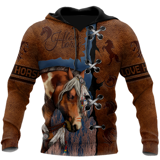 Brown Horse Hoodie For Country Streetwear Outdoor Trips And Everyday Comfort
