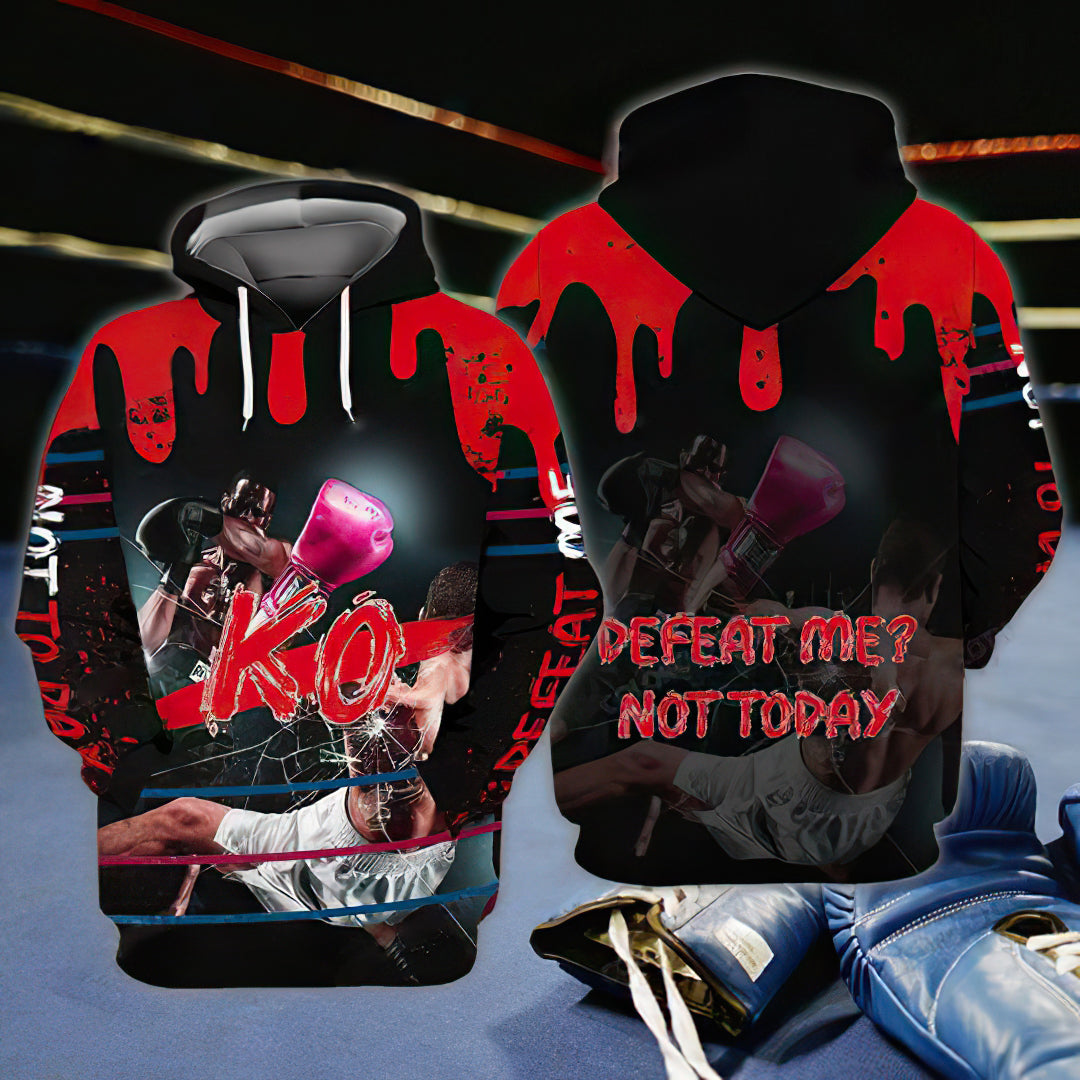 Boxing Defeat Hoodie For Travel Days Outdoor Events And Thoughtful Gifts