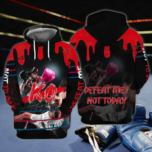 Boxing Defeat Hoodie For Travel Days Outdoor Events And Thoughtful Gifts