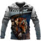 Artistic Love Horse Hoodie For Horse Lovers Weekend Adventures And Relaxed Daily Style