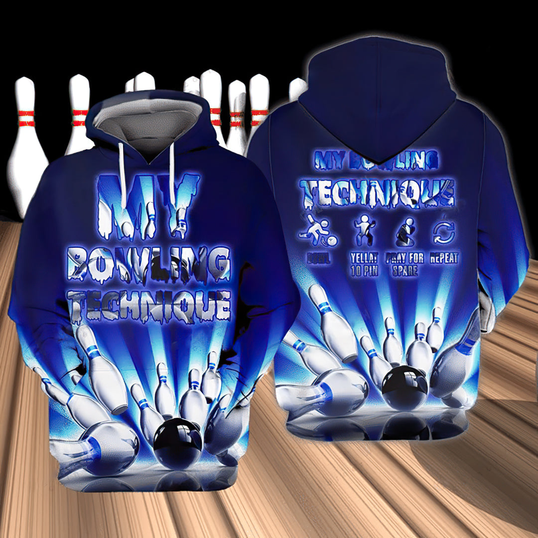 Bowling Game Hoodie For Recreation Events Travel Days And Comfortable Casual Wear