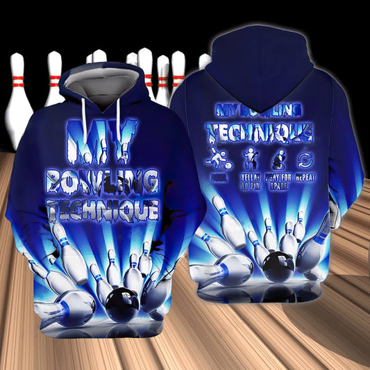 Bowling Game Hoodie For Recreation Events Travel Days And Comfortable Casual Wear