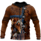 Brown Horse Hoodie For Country Streetwear Outdoor Trips And Everyday Comfort