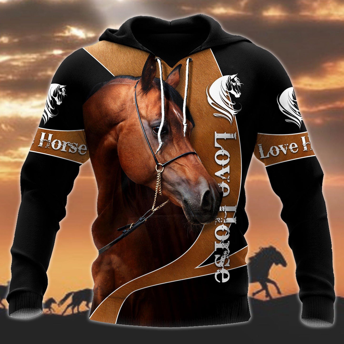 Arabian Horse Hoodie For Country Lifestyle Outdoor Trips And Relaxed Everyday Wear