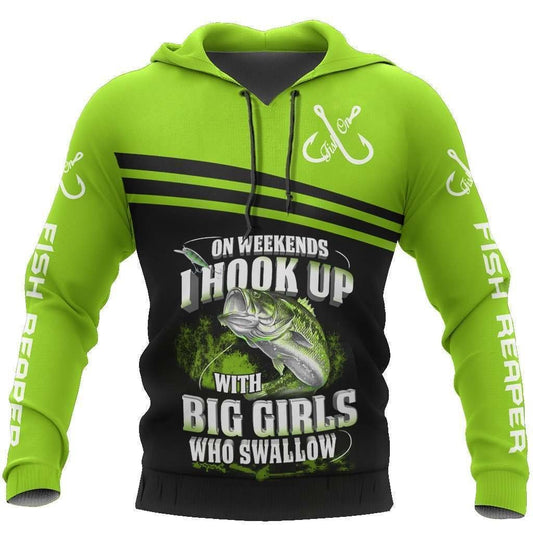 Green Fishing Bass Hoodie For Fishing Adventures Camping Travel And Casual Gift Ideas