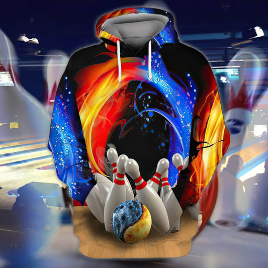 Bowling Wow Hoodie For Recreational Activities Travel And Comfortable Streetwear