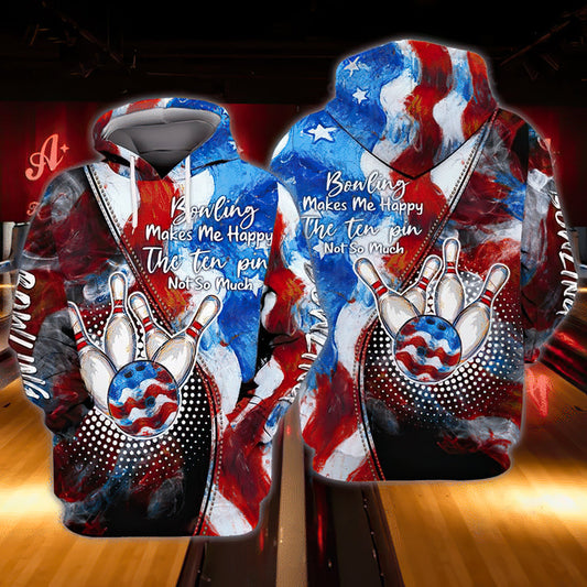 Happy Bowling Makes Hoodie For Weekend Activities Relaxed Streetwear And Thoughtful Gifting