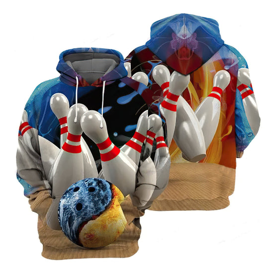 Classic Bowling Hoodie For Active Interests Outdoor Trips And Everyday Style