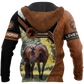 Brown Black Love Horse Hoodie For Rustic Travel Casual Adventures And Gift Giving