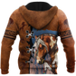 Brown Horse Hoodie For Country Streetwear Outdoor Trips And Everyday Comfort