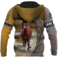 Illustrated Love Horse Hoodie For Western Casual Wear Travel And Thoughtful Gifting
