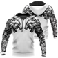Tattoo Wolf Symmetry Hoodie For Pet Enthusiasts Weekend Outings And Relaxed Daily Style