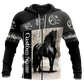 Black Horse Hoodie For Western Casual Wear Travel And Thoughtful Gifting