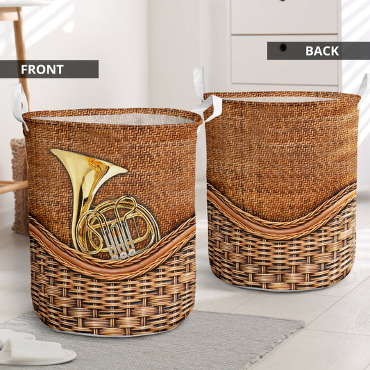 Horn Rattan Texture Cool Laundry Basket For Bathroom Bedroom Storage