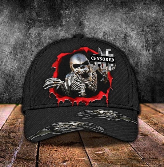Horror Torn Skull Dark Classic Cap For Everyday Wear Vacations And Seasonal Activities
