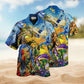 Music Festival Hawaiian Shirt Front Pattern View For Outdoor Gatherings