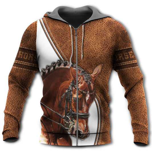 Horse Leather Hoodie For Rustic Casual Looks Outdoor Events And Comfortable Layering