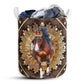 Horse Crown Royal Laundry Basket For Bathroom Bedroom Storage