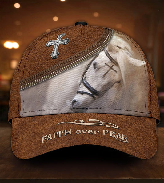 Horse Faith Over Fear Classic Cap For Weekend Adventures Festivals And Gift Giving