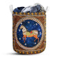 Horse Floral Diamond Royal Laundry Basket For Bathroom Bedroom Storage