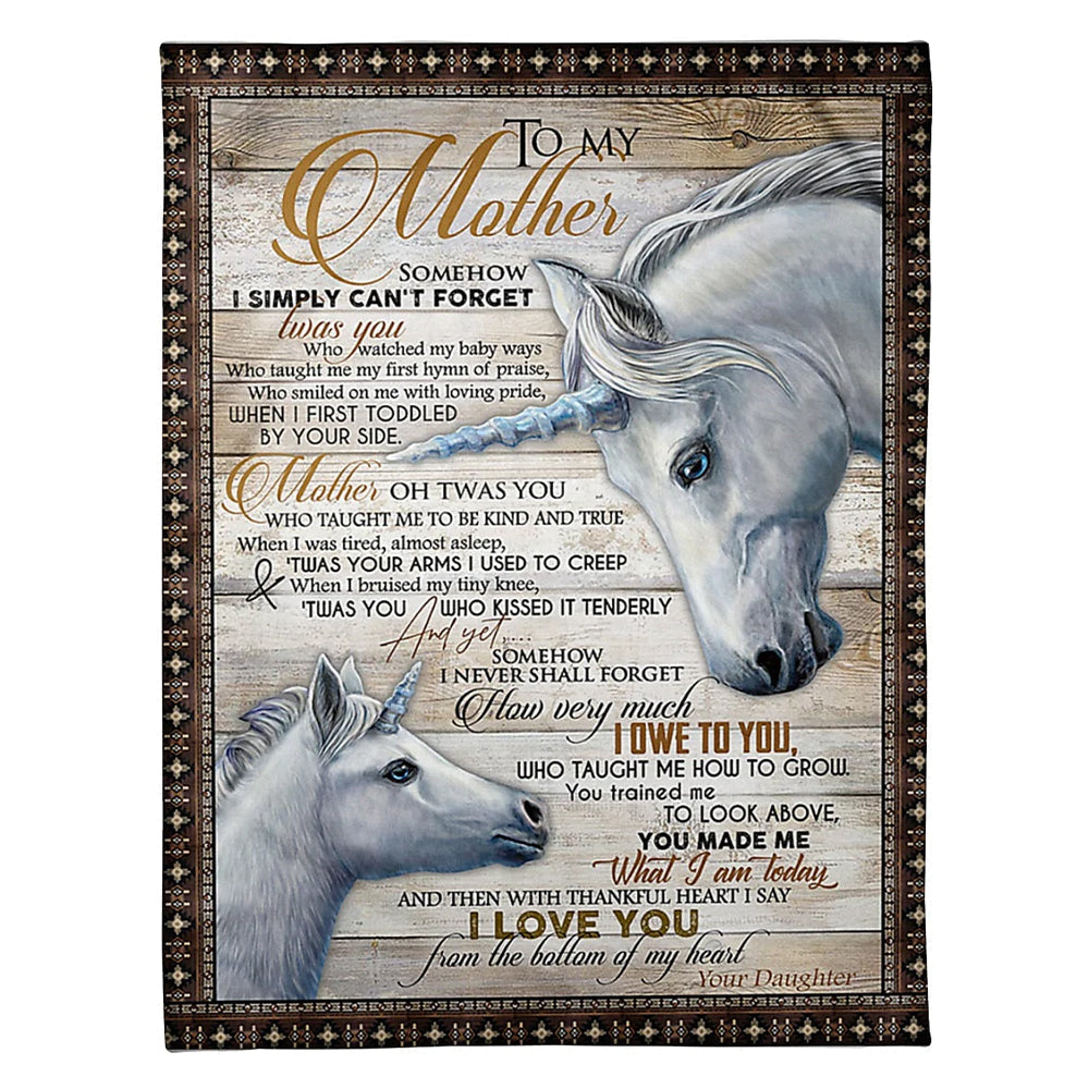 Horse I Loved You My Whole Life Flannel Blanket For Cozy Bedroom Sofa Decor