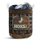Small Size Horse Iron Vintage Laundry Basket For Bathroom Bedroom Storage