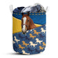 Horse Jean Warm Style Laundry Basket For Bathroom Bedroom Storage