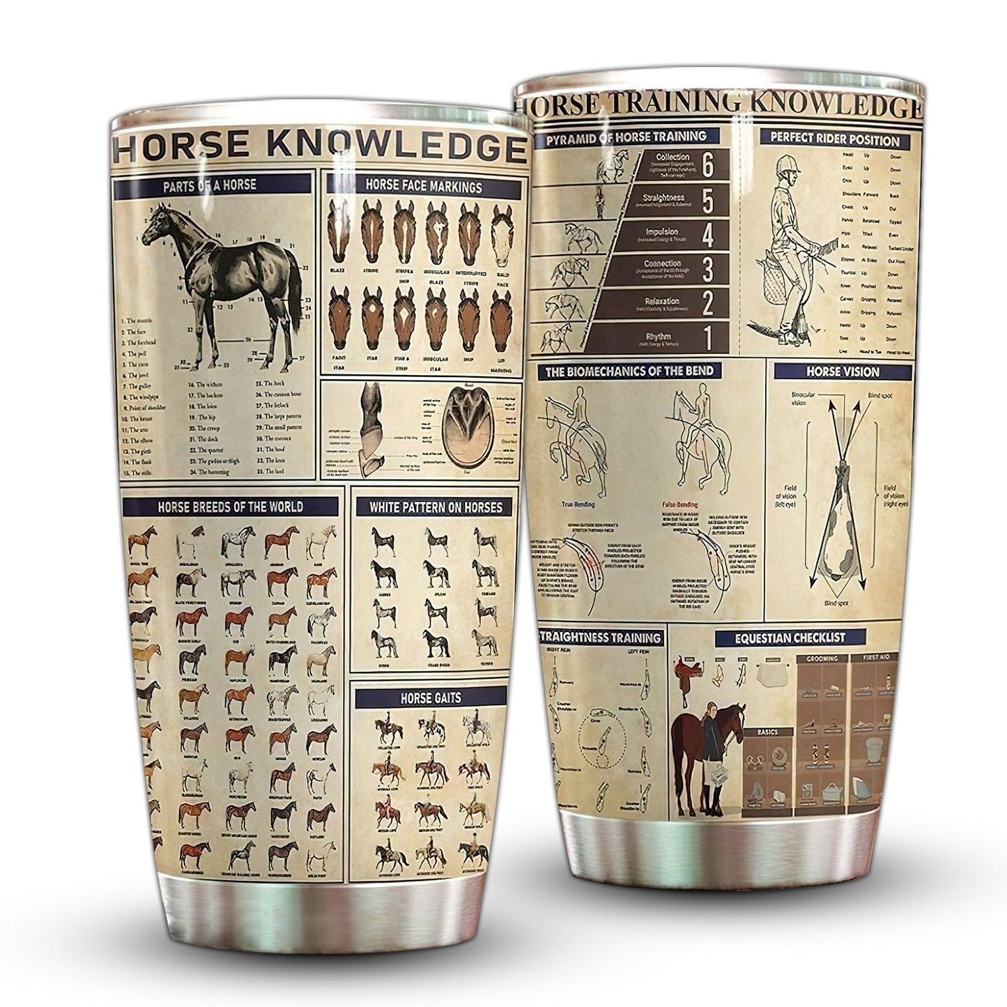 Horse Knowledge Horse Collection 20 Oz Tumbler For Coffee Travel And Daily Drinks